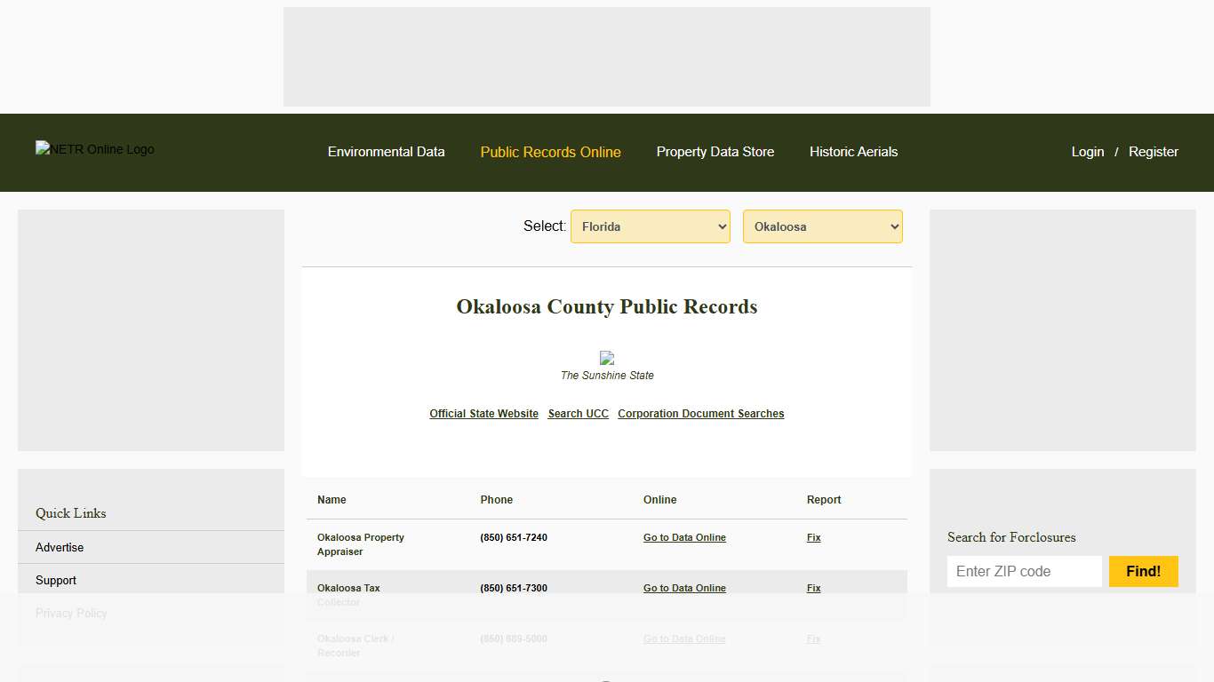 NETR Online • Okaloosa • Okaloosa Public Records, Search Okaloosa Records, Okaloosa Property Tax, Florida Property Search, Florida Assessor