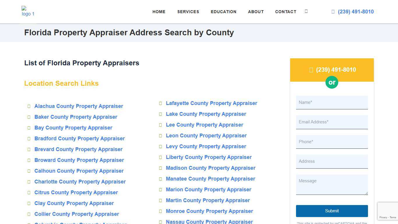 Florida Property Appraiser Address Search by County - Florida Solar Design Group