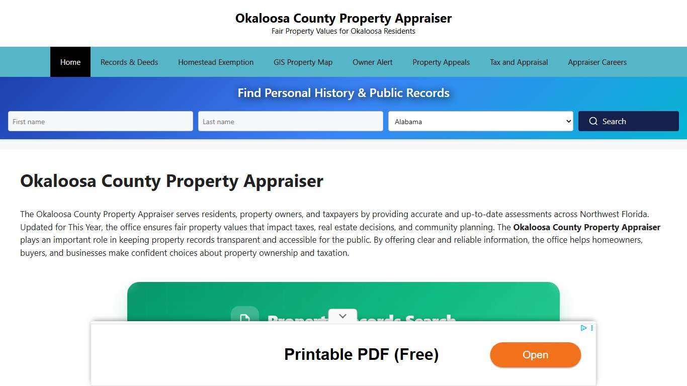 Okaloosa County Property Appraiser - Okaloosa County Property Appraiser